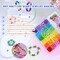 700Pcs Pony Beads for Bracelet Making Kit, 600Pcs/24 Colors Plastic Rainbow Hair Bead and 100pcs Letter Beads Charms for DIY Craft Jewelry Making Y2k Customizable Named Beads